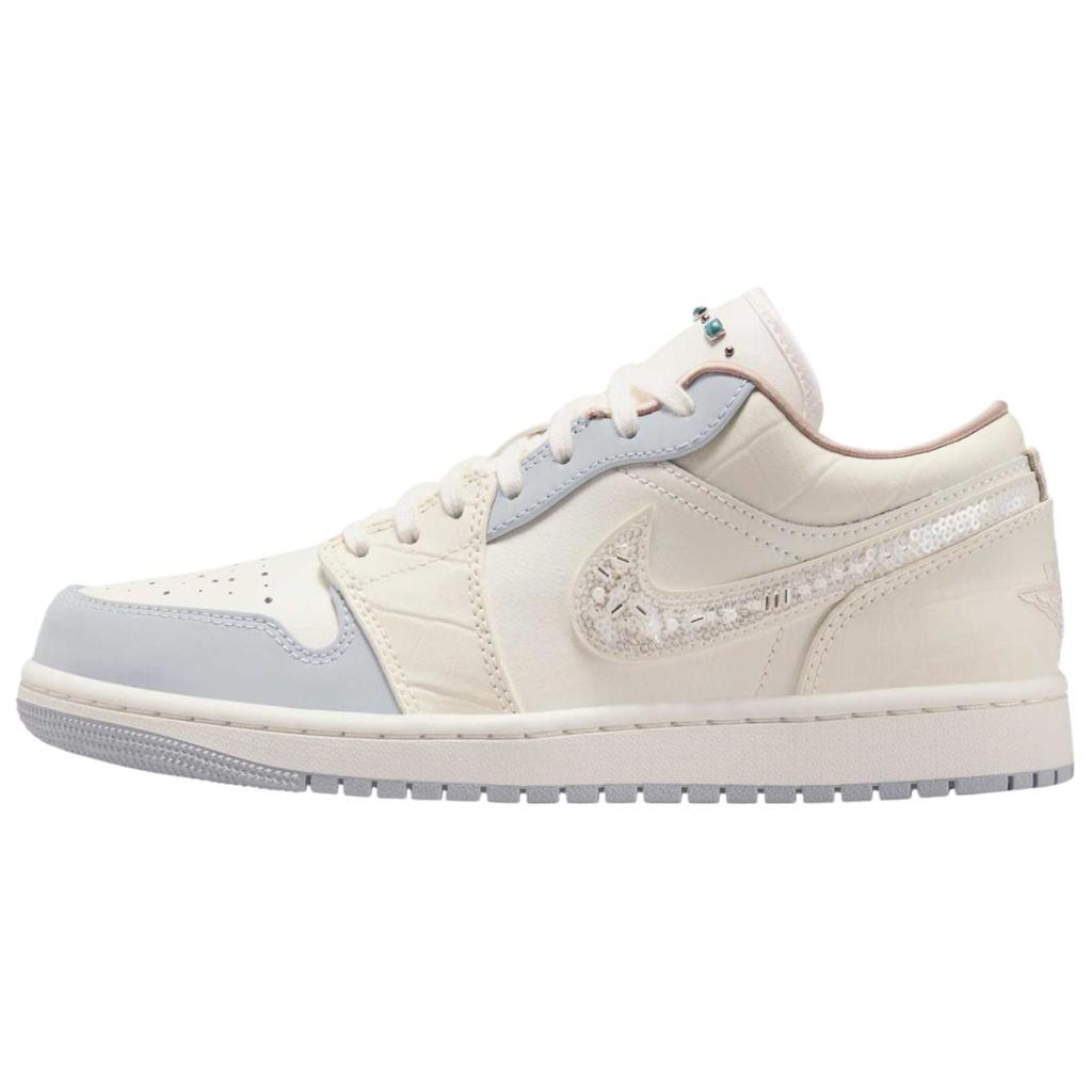 Nové Jordan Air Jordan 1 Oděruodolné Nízké Top Vintage Basketbalové Boty Dámské Ekrémové IH7323-100