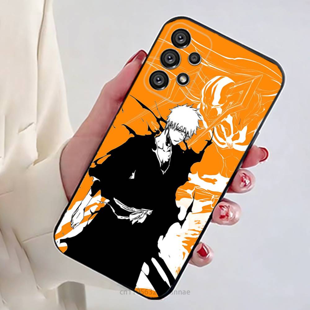 Kurosaki Ichigo B-Bleach Rukia Phone Case For Samsung Galaxy A13,21s,22,31,32,52,53,71,80,A91 Soft Black Shell
