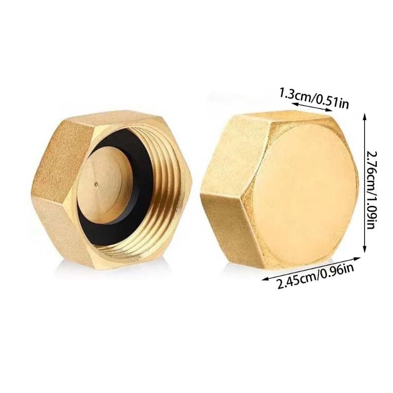 Pack of 6/8/12 Multipurpose Sturdy Brass 3/4Inch Female End Caps for Garden Hose Leak Prevention and Durability