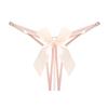 Erotic Lingerie Sexy Pearl Bow Thong Crotchless Triangles Strappy G-Strings Underwear