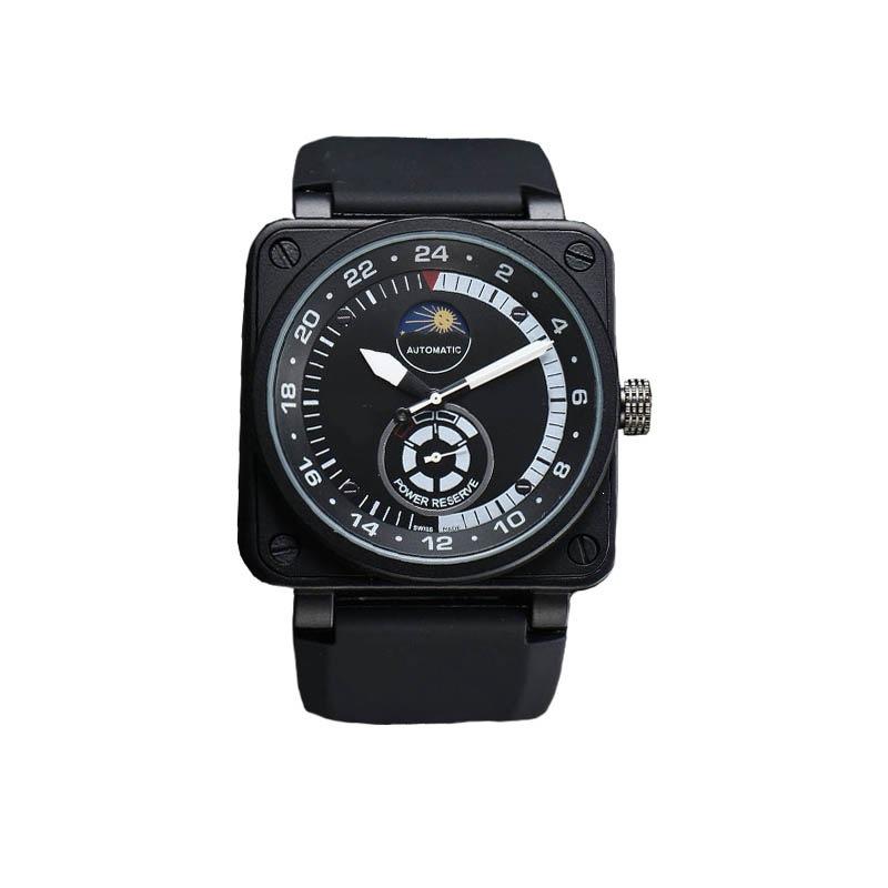 BOPAI Luxury Men's Automatic Mechanical Watch Star Series 3-Hand Luminous Silicone Strap