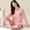 Pajamas Loungewear Set Women Spring and Autumn Plus Size Long Sleeve Cartoon Winter Ladies Cute Student Loungewear Set