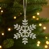 Metal Christmas Snowflake Pendant Super Shiny Hanging Christmas Tree Pendant Rhinestone Xmas Decorative Snowflake For Home