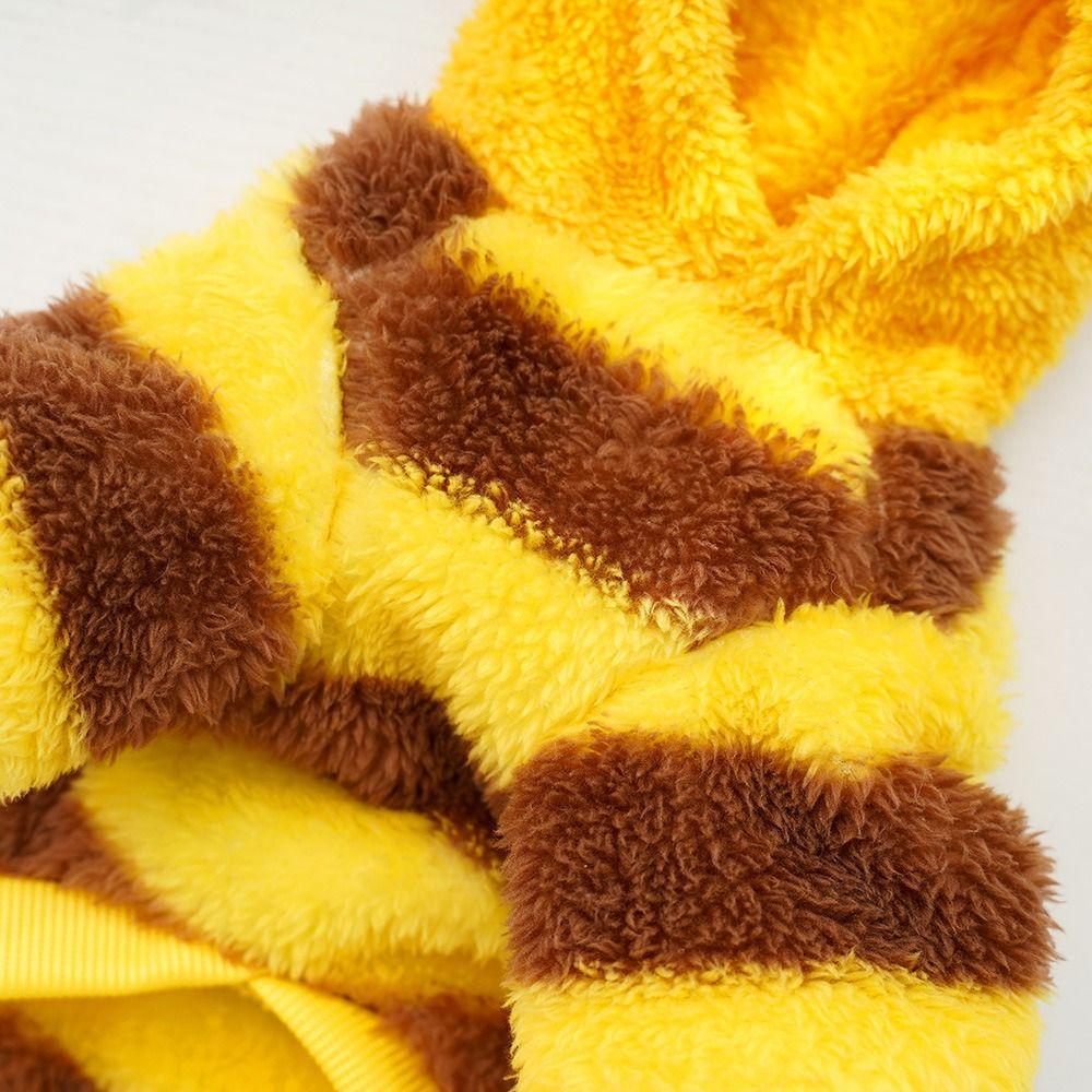 Warm Pet Halloween Bee Hoodies Soft Winter Dogs Jumpsuits  Cosplay Party