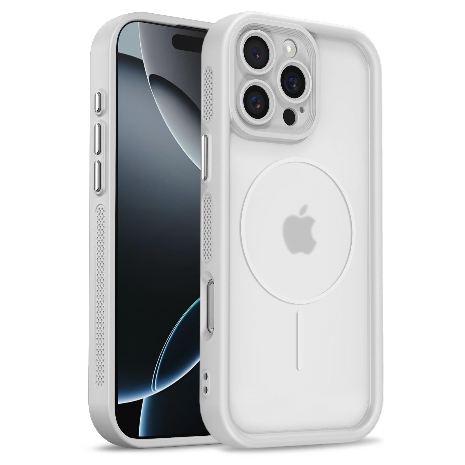

iPhone 16 Pro Max Transparent Magnetic Case - Full Coverage, Drop Protection, Heat Dissipation 15 Pro Max