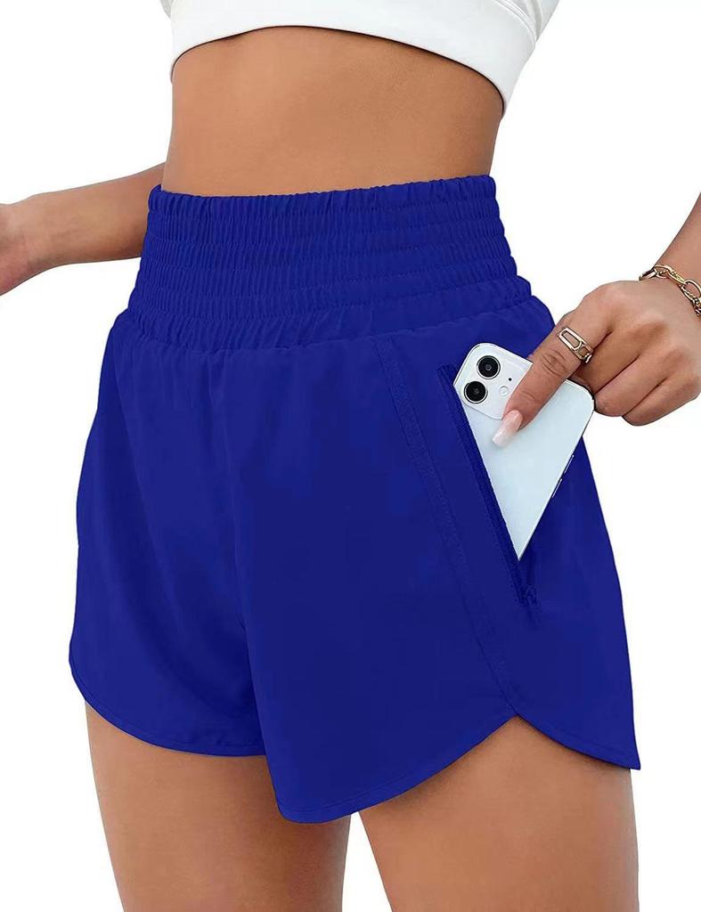 High-Waist Women's European & American Yoga Shorts – Quick-Dry, Loose-Fit, Dual-Layer Design