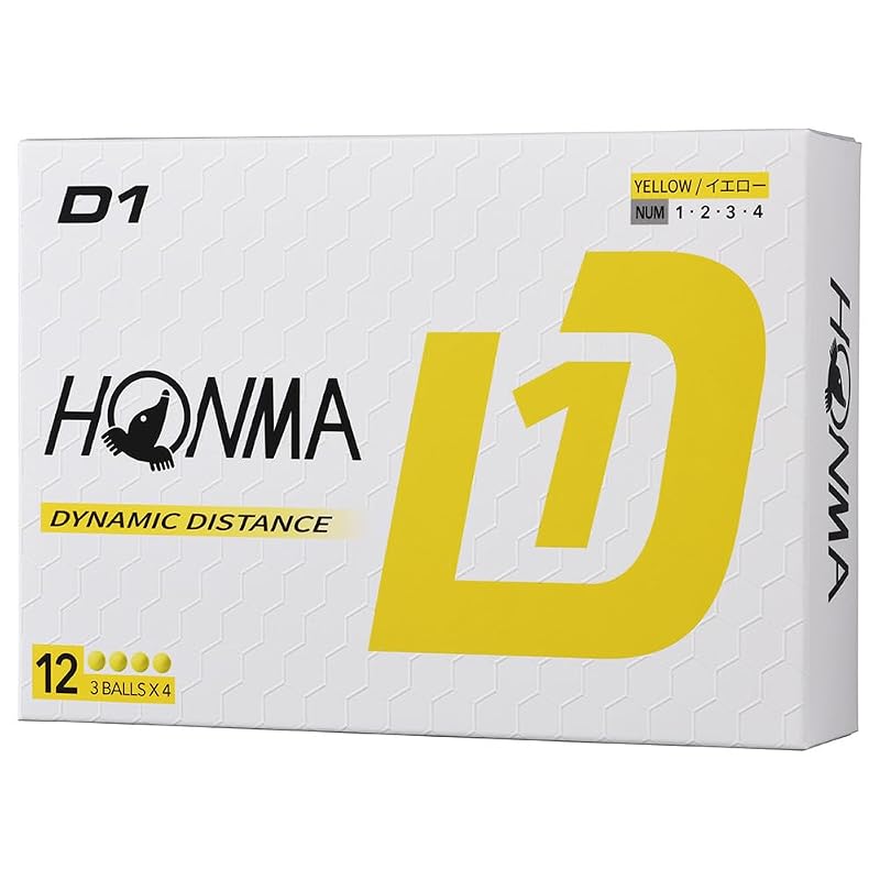 HONMA 2024 Honma D1 BT2401 Yellow (1 dozen, 12 pieces)