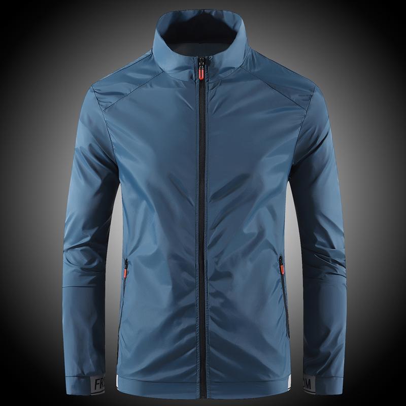 

Мужская одежда для защиты от солнца на лето, ультратонкая, дышащая, из ледяного шелка, модная, устойчивая к УФ-излучению, куртка-кондиционер XS