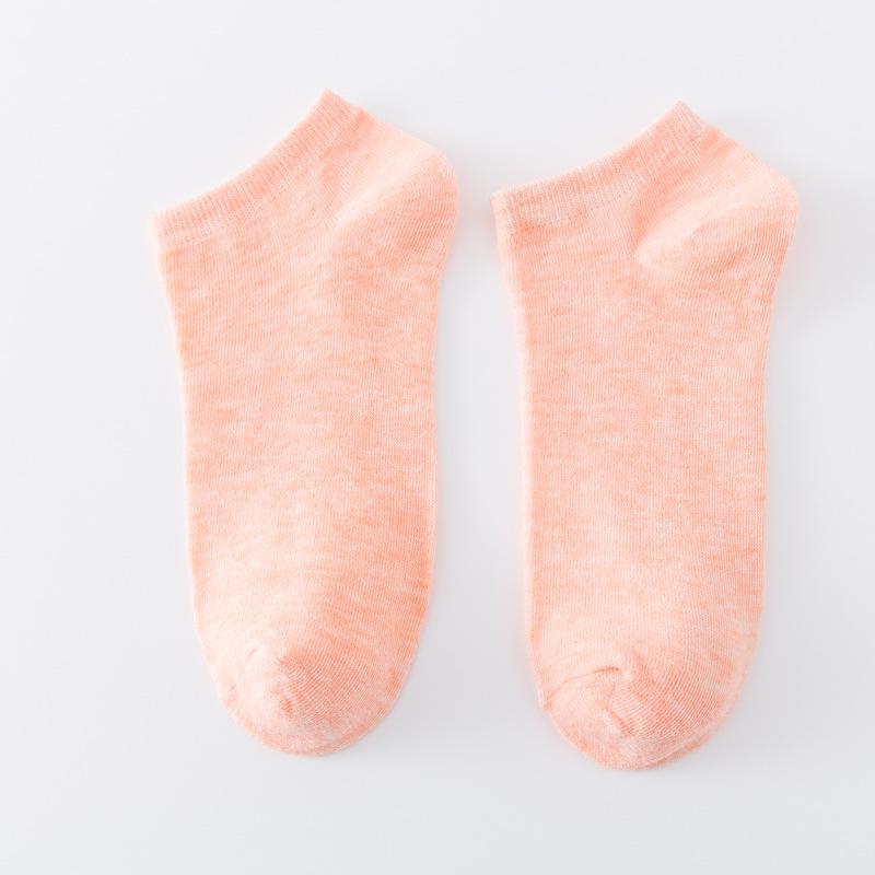 Women's Breathable Cotton Low-Cut Invisible Socks - Spring/Summer Candy Colors