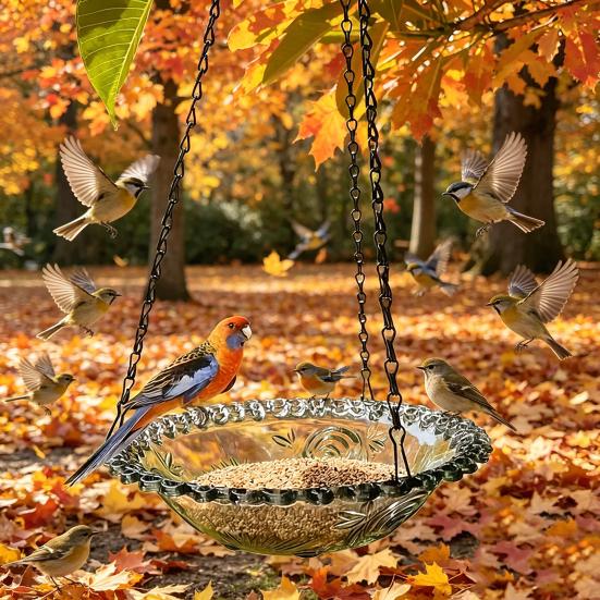 Bird Feeder with Removable Tray Hanging Bird Bath S Hook Design Bird Tub Shower Tray for Garden Balcony Patio