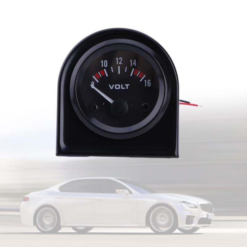 12V Car Universal Voltmeter, Voltage Gauges, Universal Voltage Meter,52mm/2inch Voltage Meter Gauges 8-16V