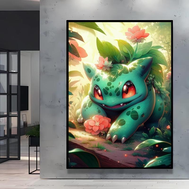 Adorable Pikachu Themed Home Wall Painting Printed on High Quality Canvas It's An Ideal Choice for Collection and Decoration