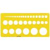 UCHIDA Template No. 101M Circle Template, Ink Edge, 1-843-0111, Orange, 233mm X 114mm X 1.0mm