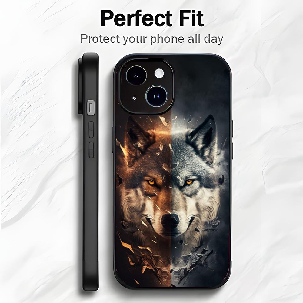 Animal The Wolf Howl Art Phone Case Phone Case Soft Packaging Lightweight For iPhone17 16 15 14 13ProMax