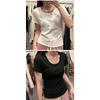 Summer Simple Round Neck Short Sleeve T Shirt Women Casual Slim Fit Tee Loose Fit Basic Top Student Trendy