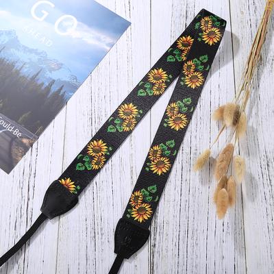 Stil Doppelbaumwollgarn Buntes Muster Schulter-Nackenband Kameragurt Taschen Armband Ersatz für Canon SLR