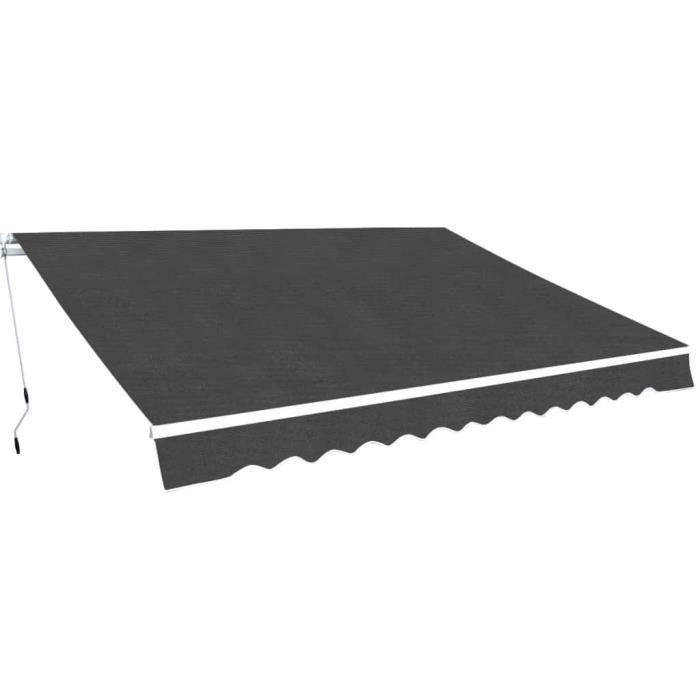 VidaXL Auvent pliable manuel 450 cm Anthracite