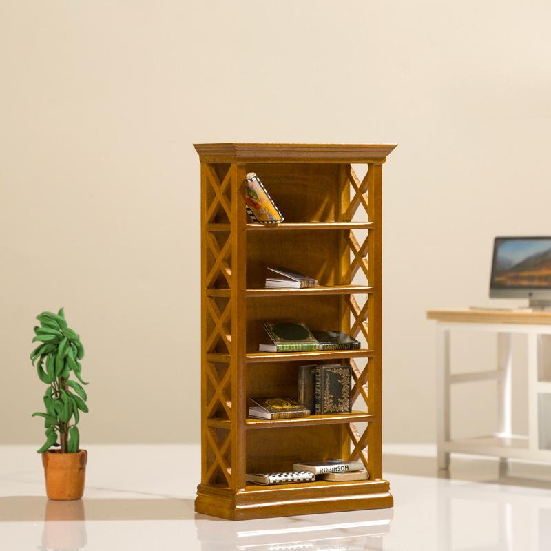 1:12 Casă de păpuși Bibliotecă miniaturală Dulap de depozitare Masă de sufragerie Mobilier de birou Model de casă Decor Jucărie Accesorii pentru casă de păpuși