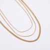 European and American simple fashion temperament light luxury multi-layer metal chain necklace cold wind ins versatile item decoration