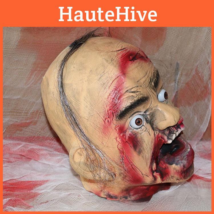 Horror Latex Foam Dead Body Dry Corpse Hanging Head For Haunted House Props And Diy Costumes