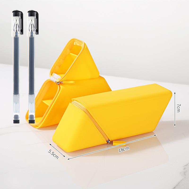 Creative Silicone Pencil Case Large Capacity Simple Design Dual-Purpose Pen Holder for Desk, Study & Office, Portable Gift