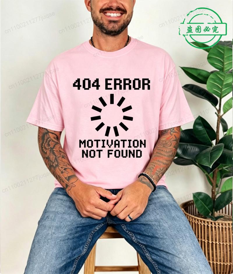 Tshirt For Unisex 404 Error Not Found Unisex Tops Casual Clothing Vintage Sportswear Design Oversized Clothes Trend Tshirt Clothes