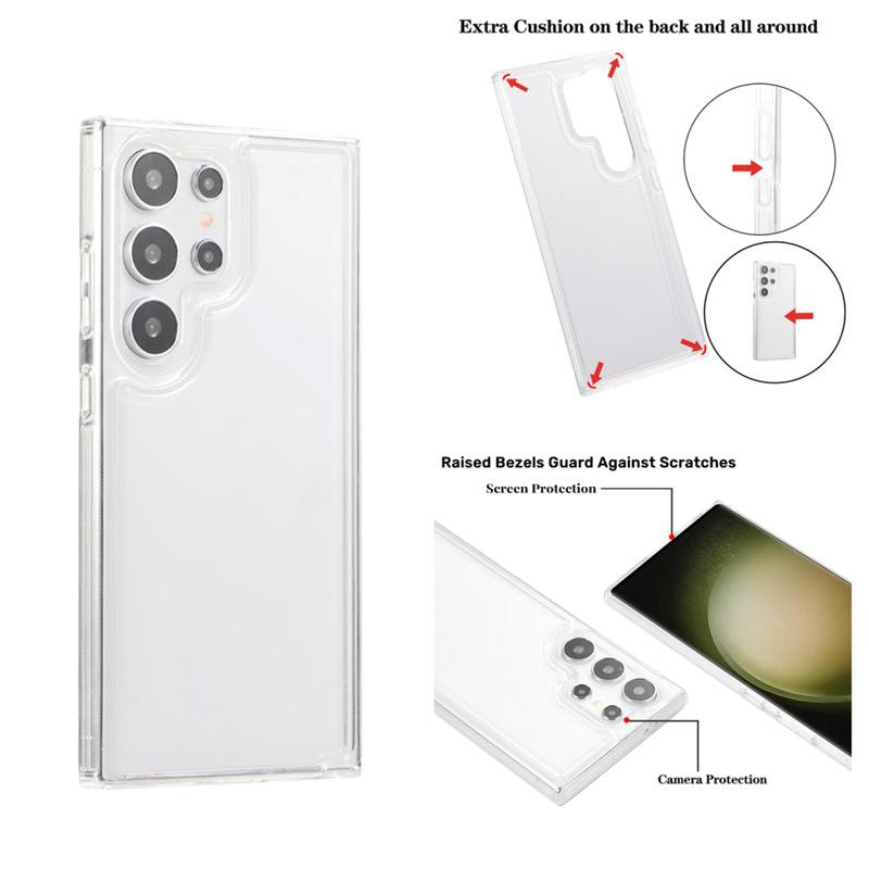 Air Compressor Anti Fall Soft Shell Suitable for Samsung S25 UltraS24 S23FE Mobile Phone Case A16A56A14A15A55 Transparent
