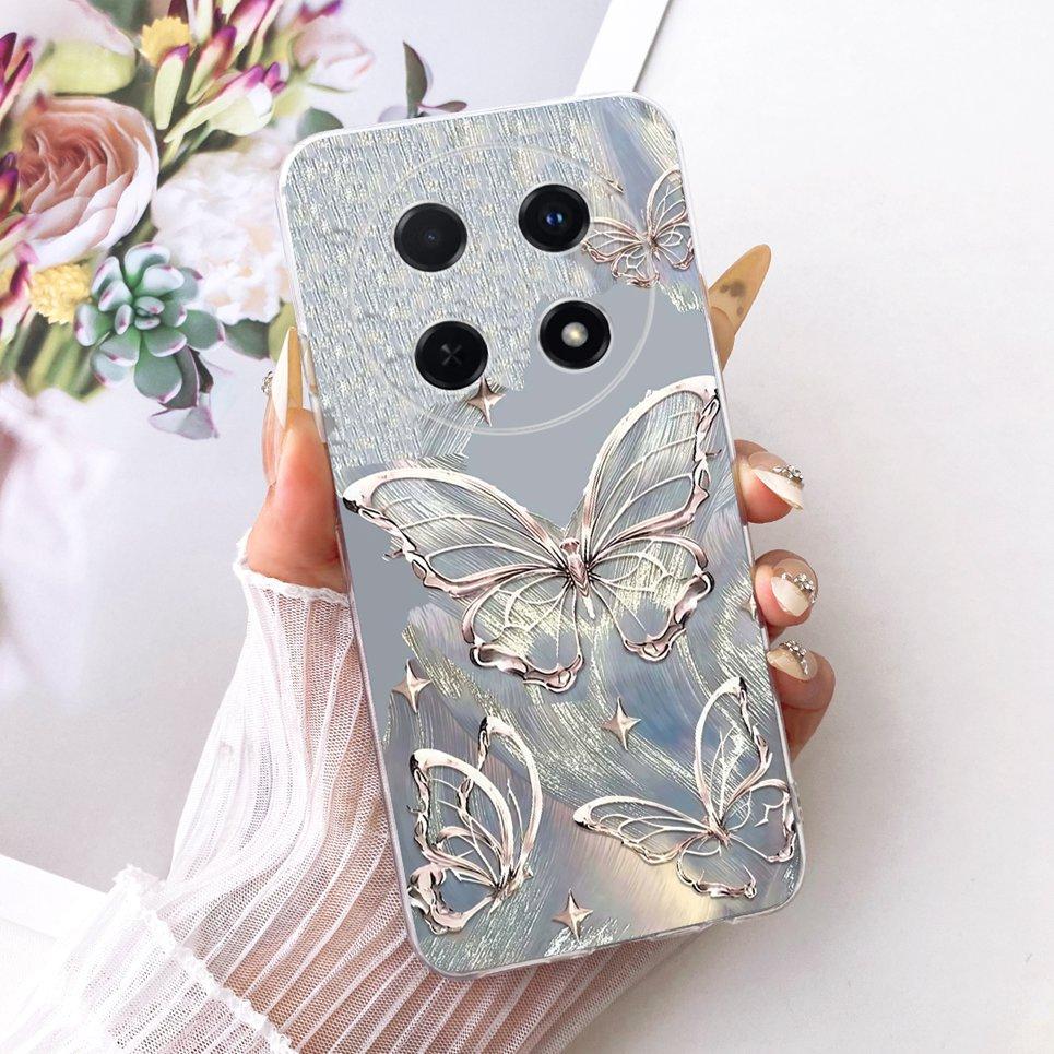 Luxury Flower Butterfly Bow Pattern Casing For Huawei Nova 13i 12i 11i Back Cover Clear Soft Silicone Phone Case For Nova 12 13