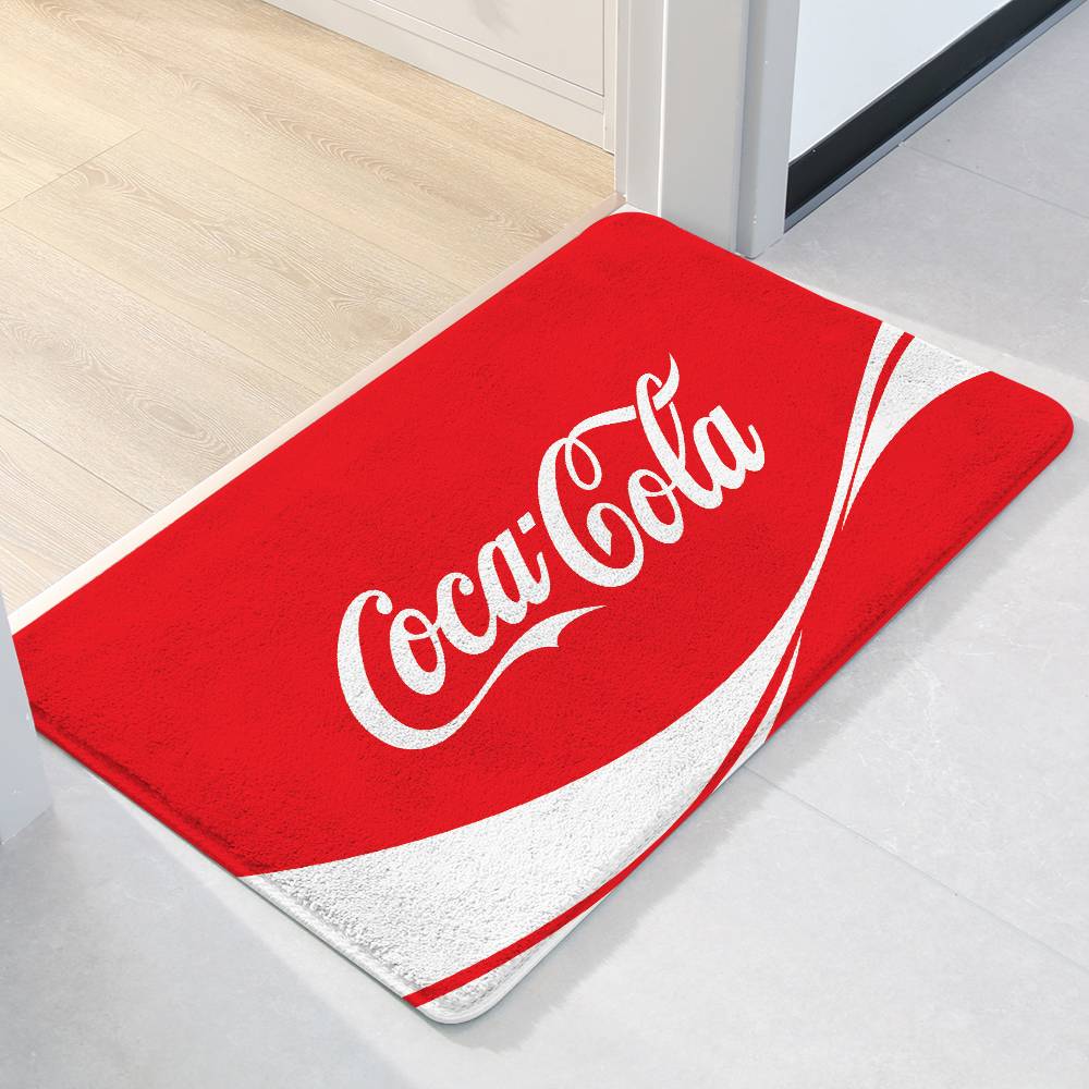 C-Coca C-Cola Fußmatte Badezimmer Saugfähige Matte Einfache Tür Schmutzabweisende Matte Hausküchenmatte Fußmatte Eingangsbereich Matte