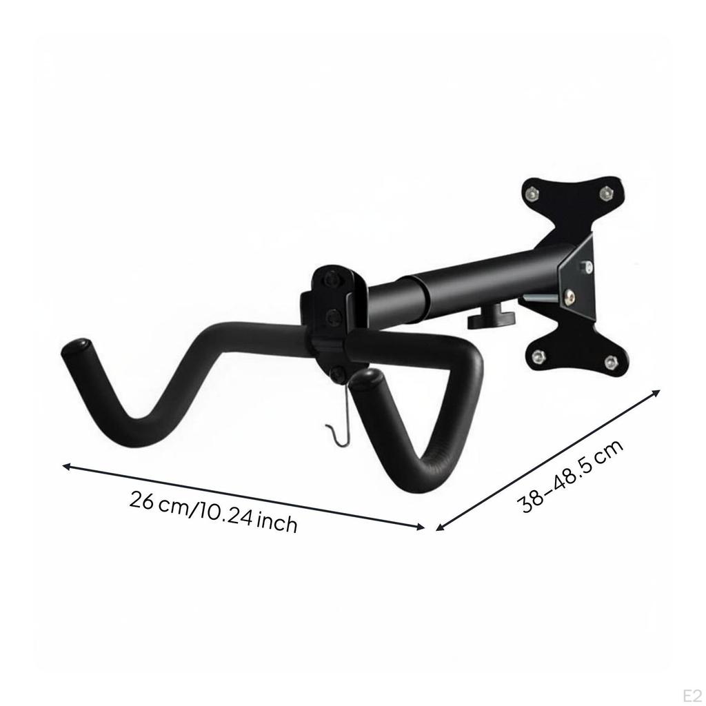 Hanging Bike Rack Indoor Use Wall Storage Space Saving Athletic Gear for