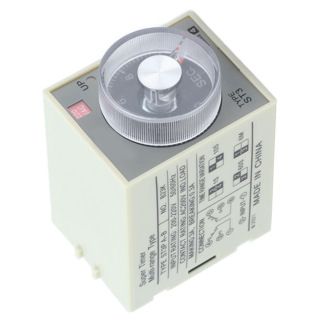 BERM Time Relay Adjustable Power On Timer Delay Accessory Replacement Part ST3PAB(AC220V )