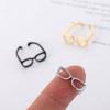 Fashion Ins Cute Mini Glasses Ring Fashion Creative Special-Interest Design Switchable Index Finger Ring Couple's Ring
