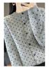 Dames Cardigan met Lange Mouwen van Wol – Knopen Rond Hals voor Herfst/Winter