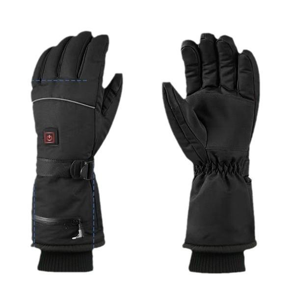 3.7V Electric Heated Winter Cycling Gloves - Thick, Windproof, and Warm.
