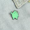 Broche de Liga de Rã Fofa Engraçada Dedo Médio Vertical Criativo Desenho Animado Animal Insígnia Personalidade Acessórios de Vestuário Versátil