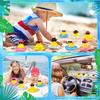 6-60 Set Cowboy Rubber Duck Bulk Mini Car Yellow Duckies Bath Toys Party Favor With Mini Hat Swim Circle Necklace Sunglasses
