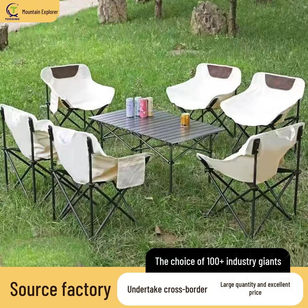 Portable Folding Picnic & Camping Table Chair Set for Outdoor & Night Market