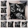 Funda de Cojín Motocicleta Calavera y Chica Sexy Sofá Hogar Alma Muerta Funda de Almohada Decoración Poliéster Dibujos Animados
