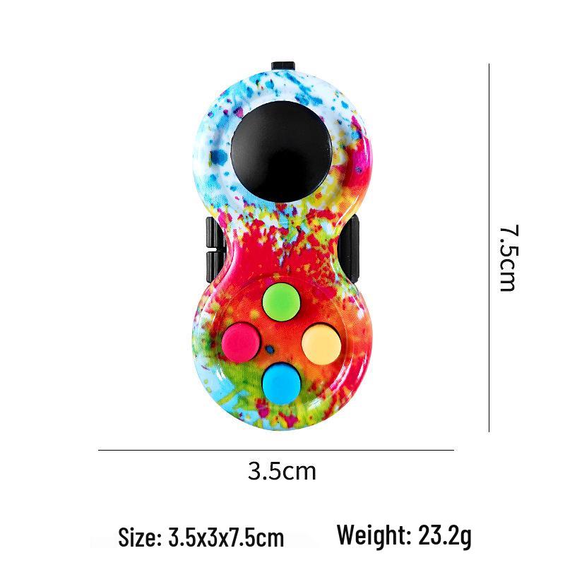 Colorful Handle Fidget Pad Anxiety Relief Cube Toy