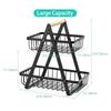 Detachable Stainless Steel Fruit Basket Kitchen Living Room Desktop Storage Rack Bread Basket Portable Fruit Bowl
