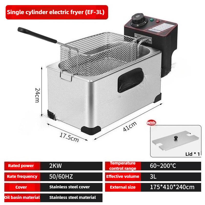 Kitchen Large Capacity Oil Fryer Constant Temperature Fried Chicken Frying Machine Professional Commercial Electric Fryer