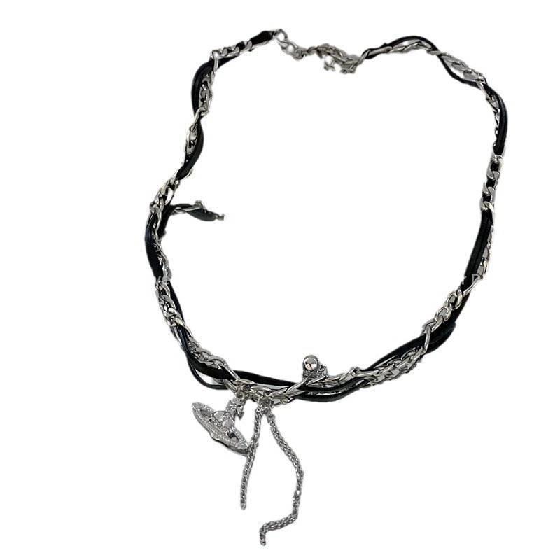 Spicy & Sweet Girl's Tassel Planet Choker: Luxury Niche Clavicle Chain Necklace