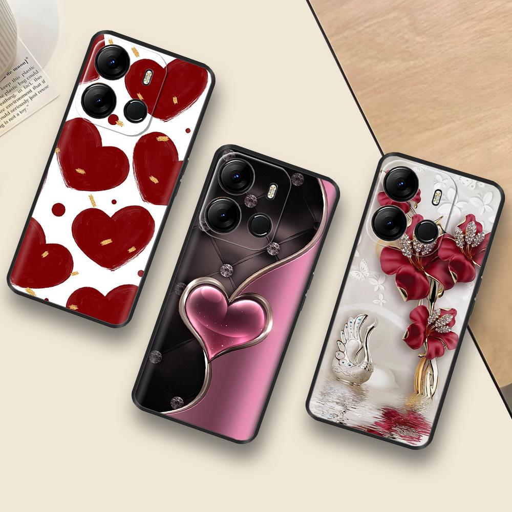 Für Tecno Spark Go 2023 Hülle Beliebte Blumen Silikon Handyhülle Für Tecno Pop 7 Pro Cover SparkGO Hüllen Schutzhüllen Schalen