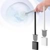 Toilet Silicone Brush Deep Cleaner Brushs Nonslip Long Plastic Tool Handle