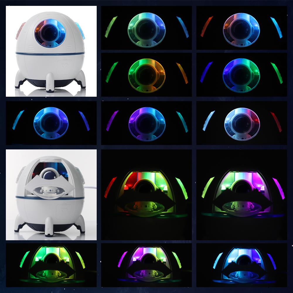 Desktop Space Capsule Air Humidifier Ultrasonic Cool Mist Aromatherapy Water Diffuser Light Astronaut Humidificador Home Office