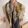 New silk scarf women's fashion versatile sense 70 square scarf neck protection scarf spring and autumn retro scarf tied bag
