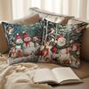 Christmas Snowman and Reindeer Printed Pillowcases: Festive Holiday Decor Sofa room cushion cover home decoration new year gift