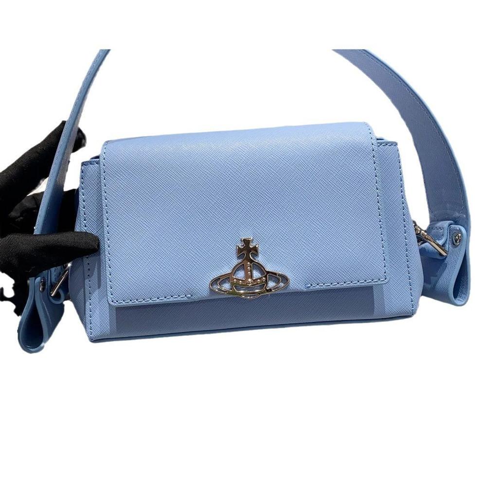 Císařovna vdova Modrá Střední Kabelka do podpaží - Mlhavě Saturnová Knedlíková kabelka s řetízkem Vivian Bucket