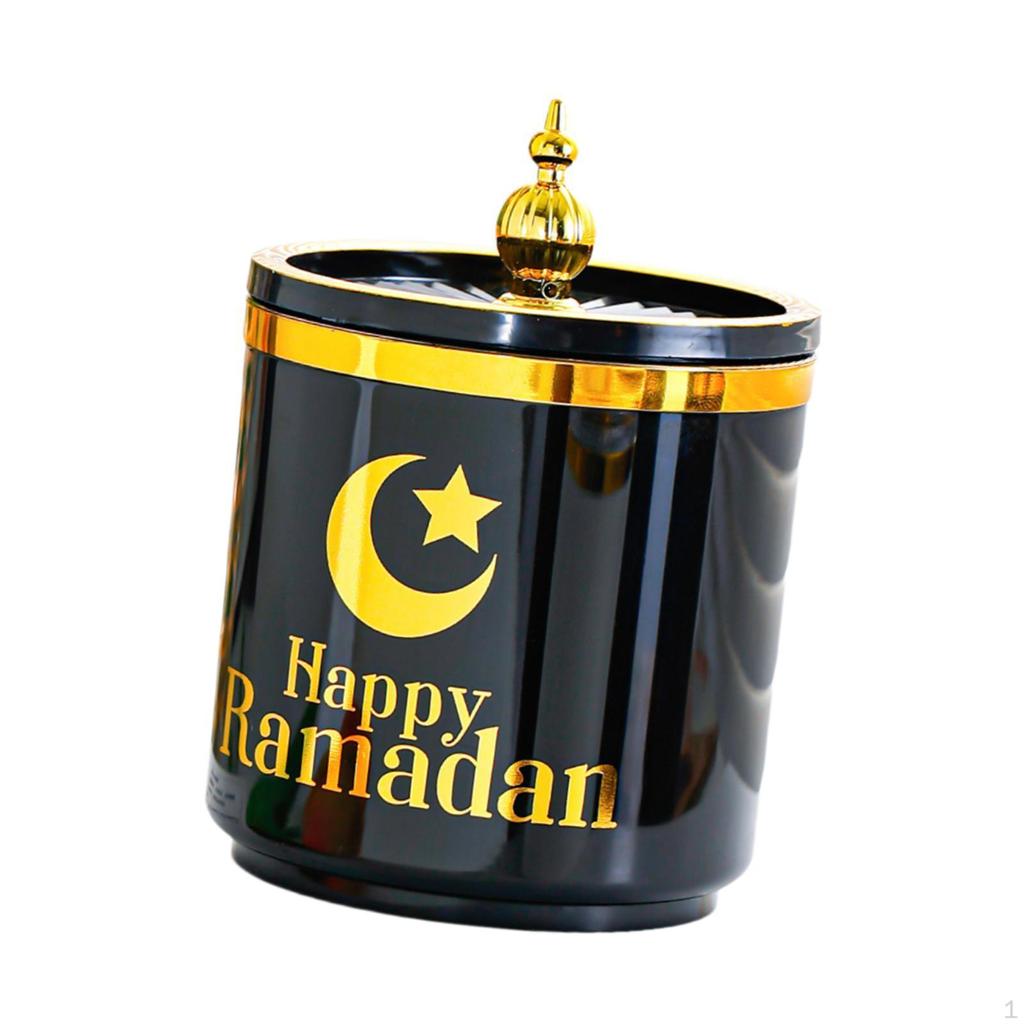 Eid Mubarak Candy Jar Food Organizer with Lid Multi-Purpose Storage Box