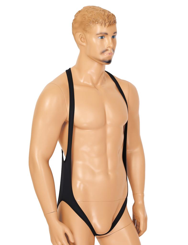 Mens Sleeveless Body Chest Harness Halter Neck Mankini Jockstrap Lingerie Underwear Leotard Bodysuit